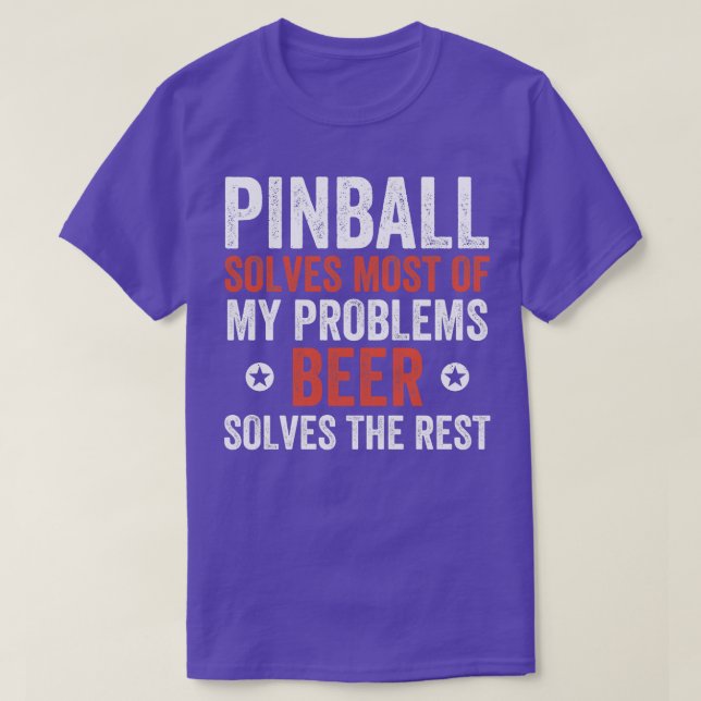 Pinball löser hälften av mina problem Maskiner Arc T Shirt (Design framsida)
