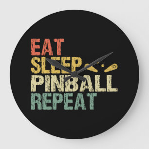 Pinball maskin Arcade Retro Vintage Eat Sat Sov Stor Klocka