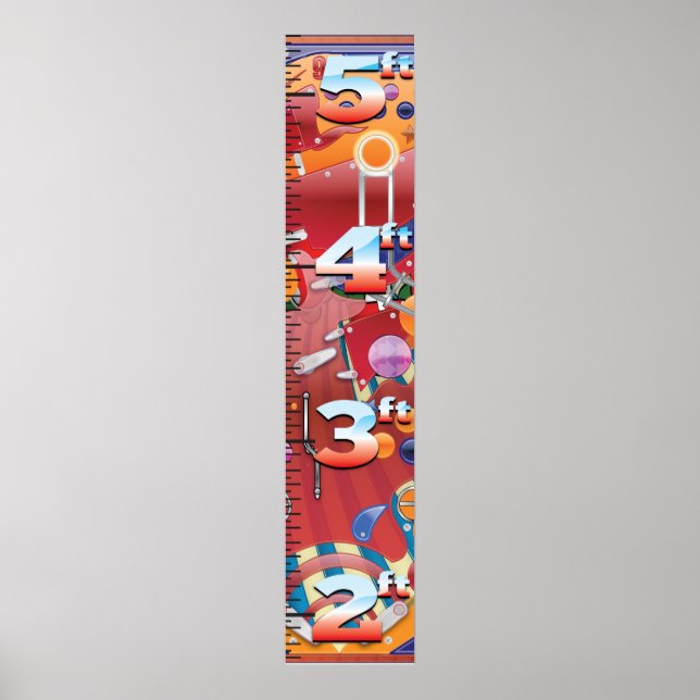 Pinball Maskin Growth Chart. Poster (Framsidan)