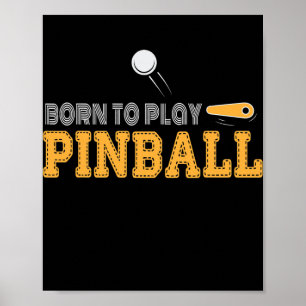 Pinball Maskin Pinball Player Funny Pinball Poster