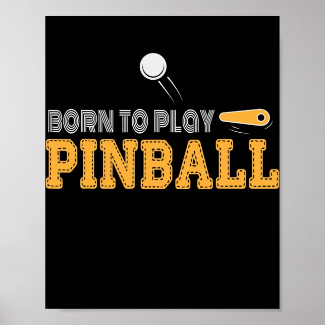 Pinball Maskin Pinball Player Funny Pinball Poster (Framsidan)