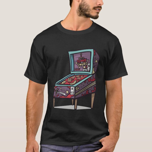 Pinball Maskin T Shirt (Framsida)