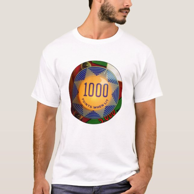 Pinball Maskin T Shirt - Retro Pop Bumper (Framsida)