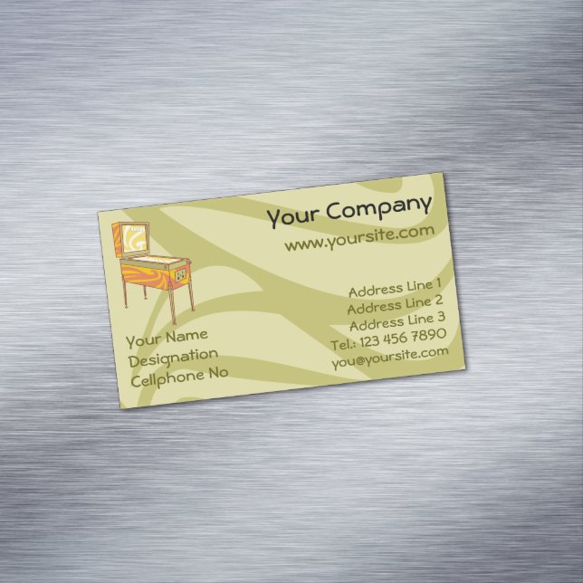 Pinball maskin visitkortmagnet (In Situ)