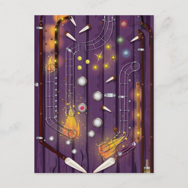 Pinball Maskin Vykort (Framsida)
