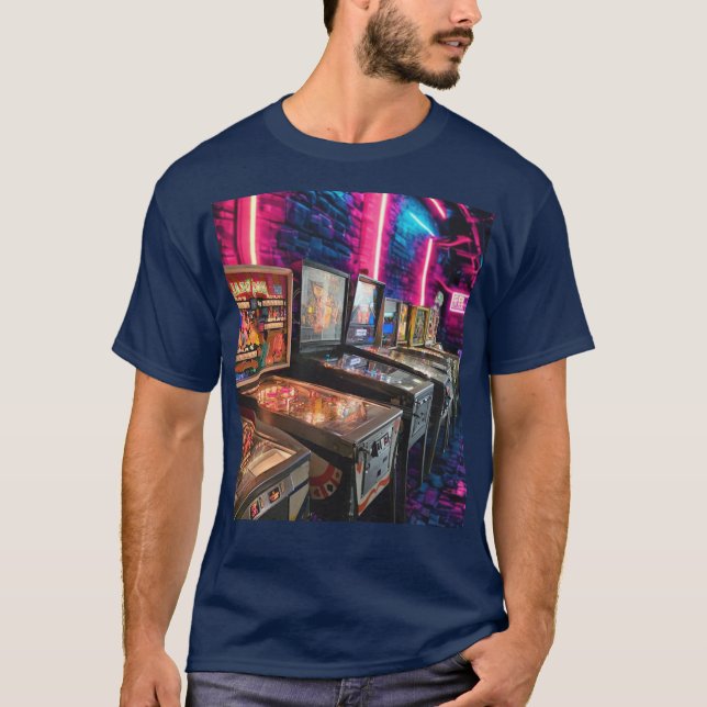 Pinball Maskiner i en rad T-skjorta T Shirt (Framsida)