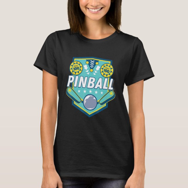 Pinball Nostalgic Gaming Pinball T Shirt (Framsida)