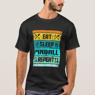 Pinball S-guiden Pinball Maskin Costume Flipper T Shirt