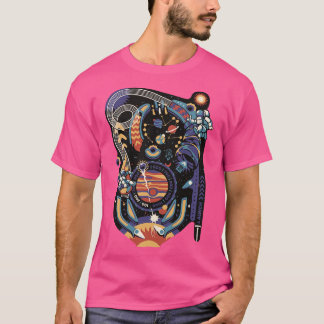 Pinball Space Machine Light by Tobe Fonseca T Shirt