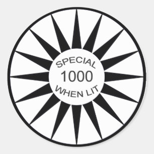 Pinball Speciell när Lit Sticker Runt Klistermärke