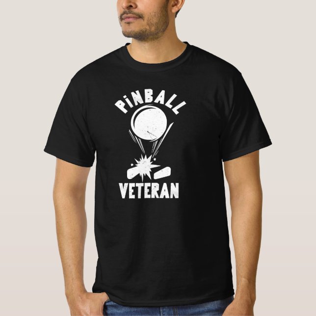 Pinball Veteran Player T Shirt (Framsida)