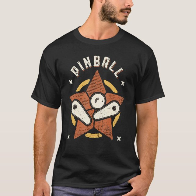 Pinball Vintage Retro Classic T Shirt (Framsida)