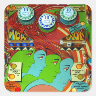 Pinball Wizard II Fyrkantigt Klistermärke
