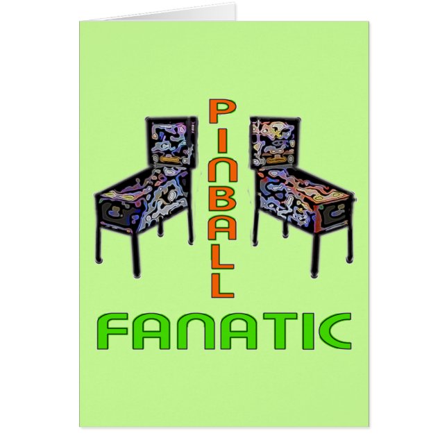 Pinballfanatiker Hälsningskort (Framsidan)