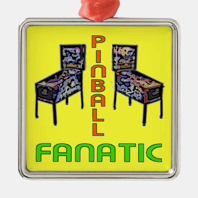 Pinballfanatiker Julgransprydnad Metall (Framsidan)
