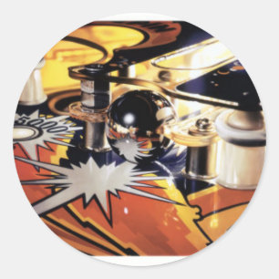 Pinballklistermärkear Runt Klistermärke