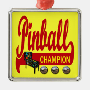 Pinballmästare Julgransprydnad Metall