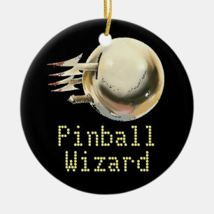 Pinballtrollkarl Julgransprydnad Keramik