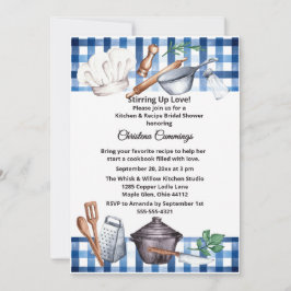 Pinch of Love Kitchen Bridal Shower Inbjudningar