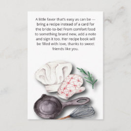 Pinch of Love Kitchen Bridal Shower Tilläggskort