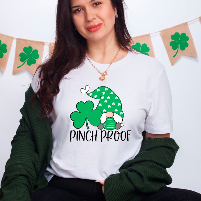 Pinch Proof Cute Gome Grönt Klöver T Shirt (Skapare uppladdad)