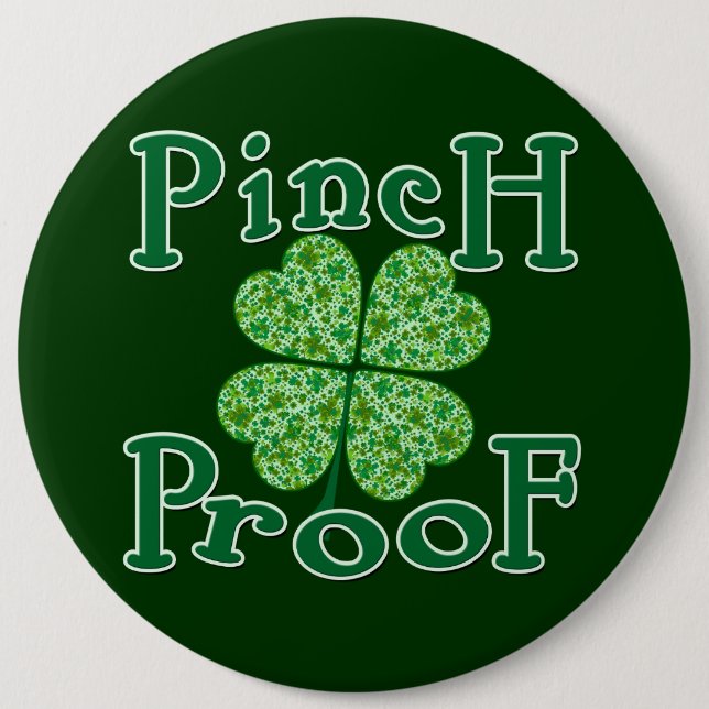 PINCH PROOF med Shamrocks Irish T-shirt Knapp (Framsida)