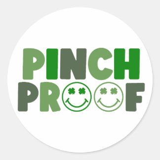 Pinch Proof 🍀 💚 Runt Klistermärke