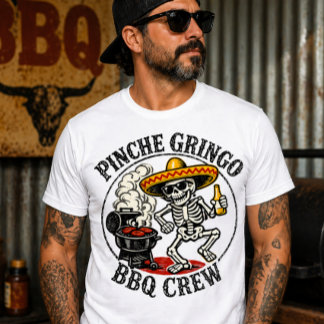 Pinche Gringo BBQ-crew Rolig BBQ-älskare Mexikansk T Shirt