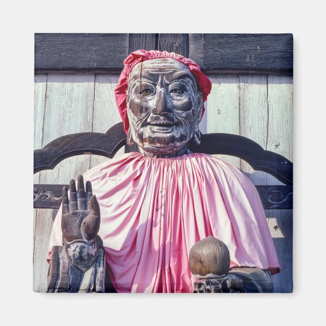 Pindola Bharadvaja statue in Nara - Japan Magnet (Framsidan)