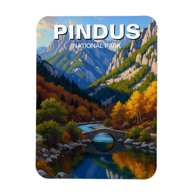 Pindus nationalpark Greece Travel Magnet (Vertikal)