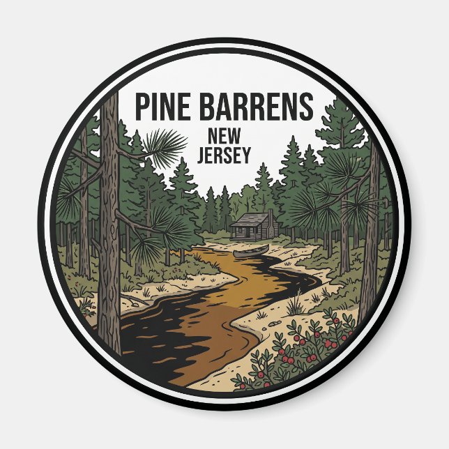 Pine Barrens USA Magnet (Framsidan)