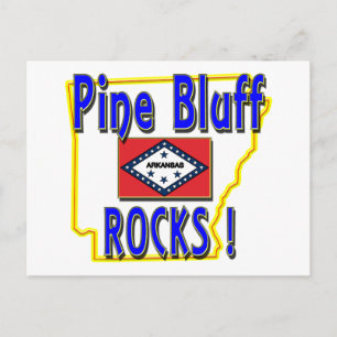 Pine Bluff Rocks ! (blå) Vykort