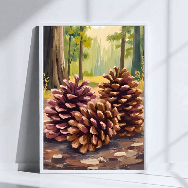 Pine Cones | Fall Autumn Watercolor Forest Poster (Skapare uppladdad)