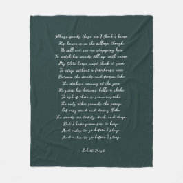Pine Green Custom Poem Song Lyric Quote  Fleecefilt