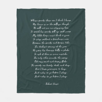 Pine Green Custom Poem Song Lyric Quote  Fleecefilt