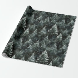 Pine Green Trees Christmas Presentpapper