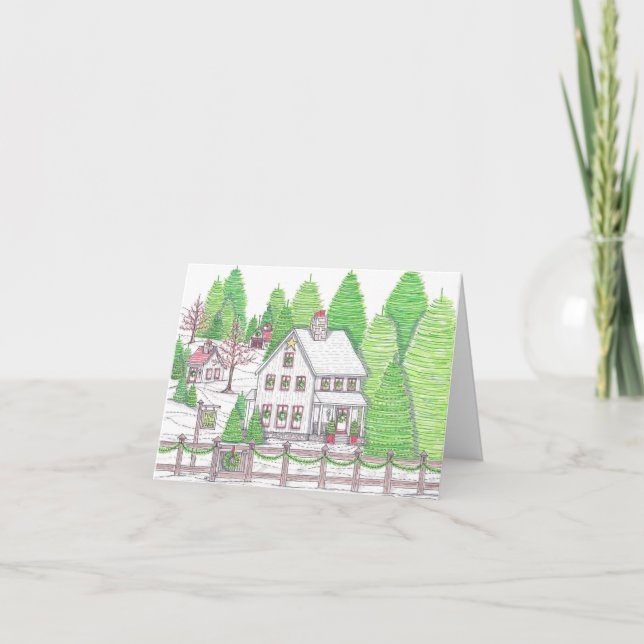 PINE HILL FARM HOLIDAY CARD TACK KORT (Framsida)