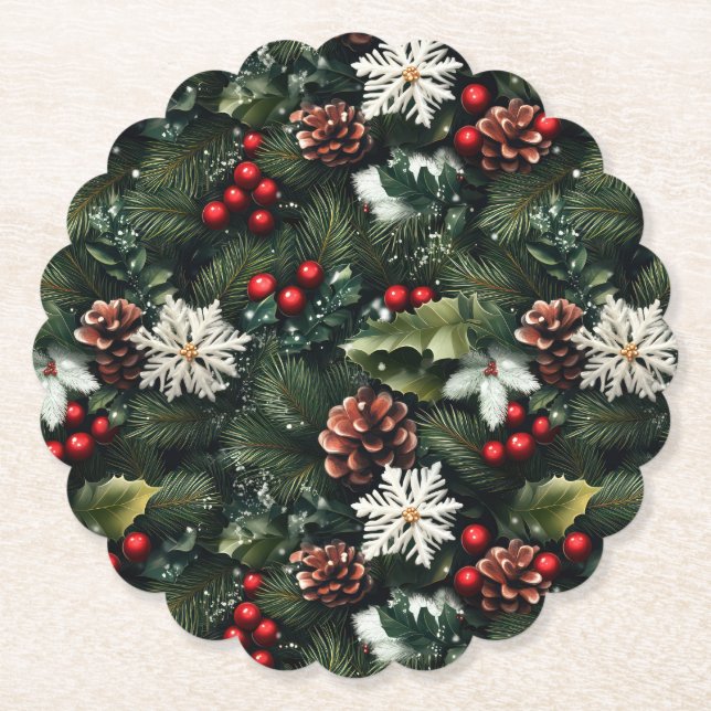 Pine & Holly Harmony Underlägg Papper (Framsida)