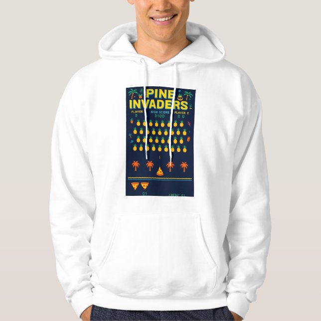 Pine Invaders-Pineapple Empire Retro Games-serien Hoodie (Framsida)