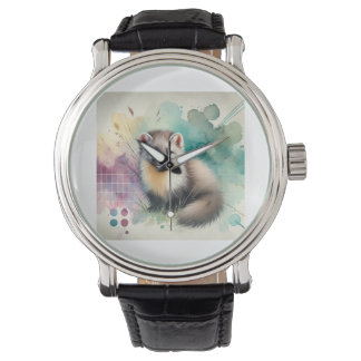 Pine Marten 081024AREF112 - Watercolor Armbandsur
