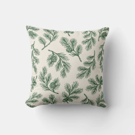 Pine Needle Lane - Botanical Pinecone Pattern Kudde