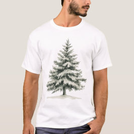 Pine Tree Covered with snow T Shirt
