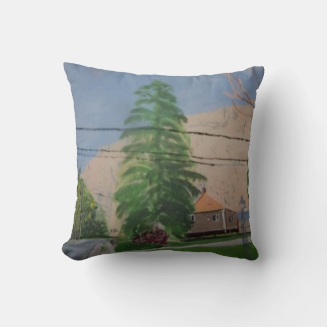 Pine Tree Throw Pillow, Throw Pillow 16" x 16" Kudde (Framsida)