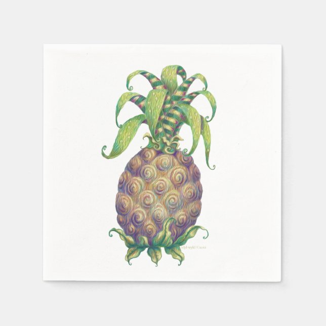 Pineale Cocktail Napkins Pappersservett (Framsidan)