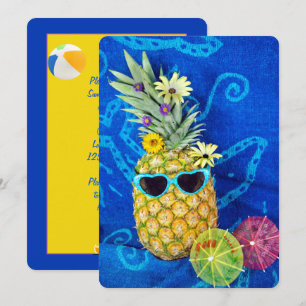 Pineale Summer Beach Party Inbjudningar