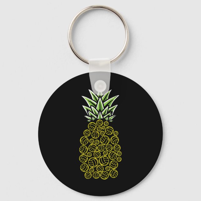 Pineapple Aloha Beacher Hawaii Beach Volleyball - Nyckelring (Framsida)
