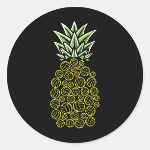 Pineapple Aloha Beacher Hawaii Beach Volleyball - Runt Klistermärke