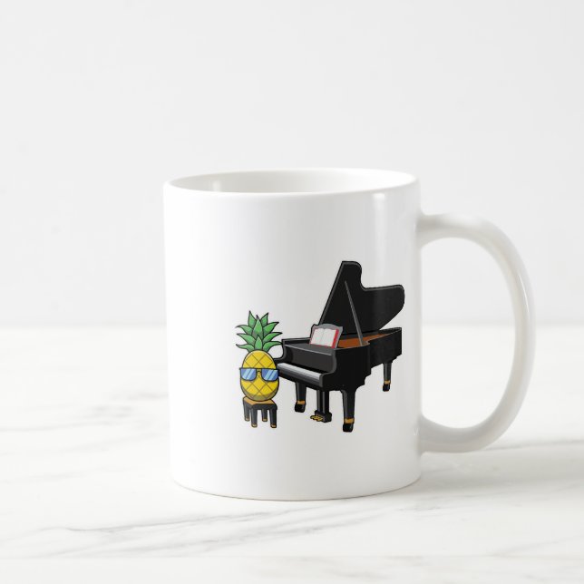 Pineapple Aloha Beacher Hawaii Piano Gift - Pianis Kaffemugg (Höger)