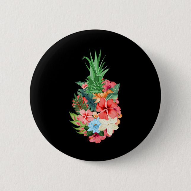 Pineapple Aloha Beacher Summer - Flowers Tropical Knapp (Framsida)