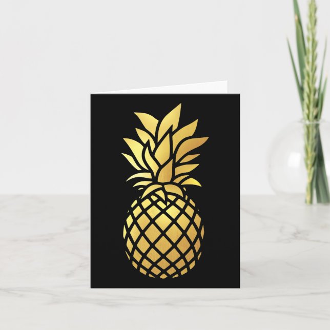 Pineapple Aloha Beacher T Shirt Hawaii Vi Kort (Framsida)